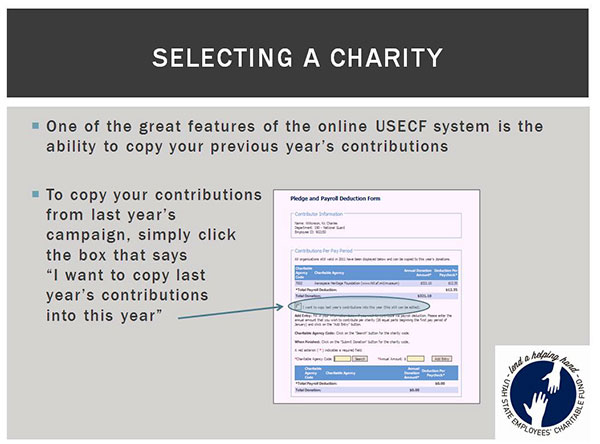 Donation Instructions: Selecting a Charity - Part 1