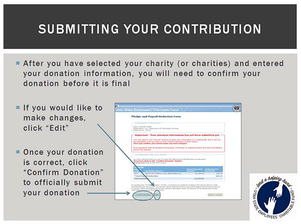 Donation Instructions: Submitting Your Contribution